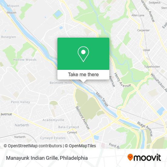 Manayunk Indian Grille map