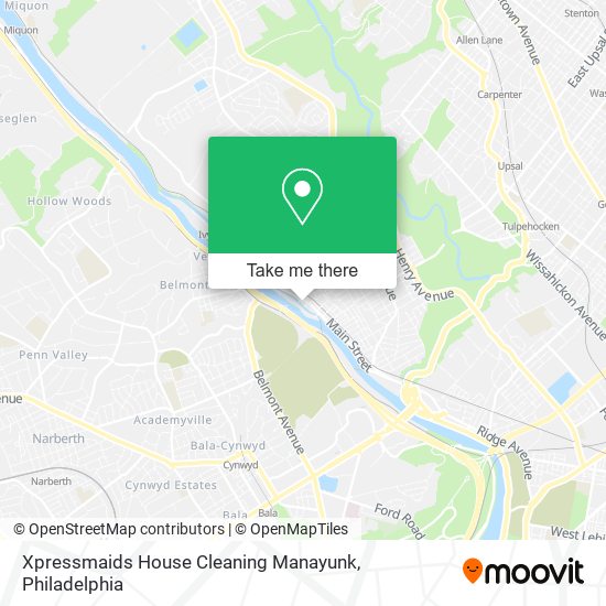 Mapa de Xpressmaids House Cleaning Manayunk