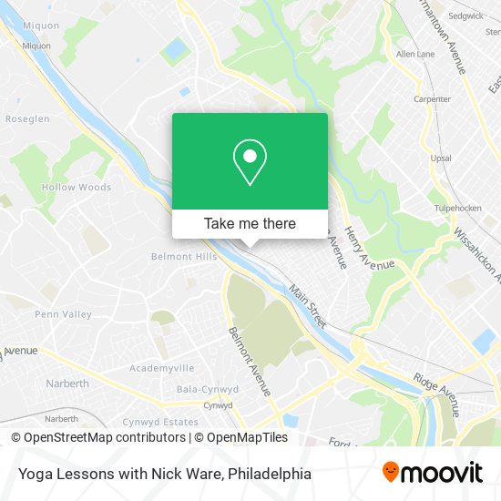 Yoga Lessons with Nick Ware map