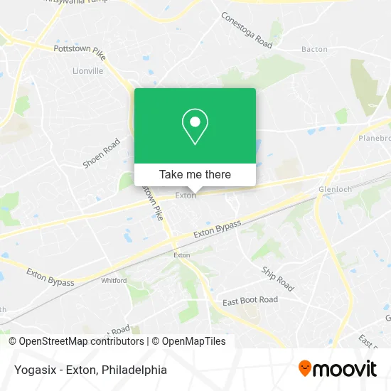Yogasix - Exton map