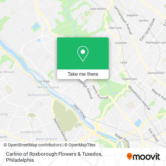 Mapa de Carlino of Roxborough Flowers & Tuxedos