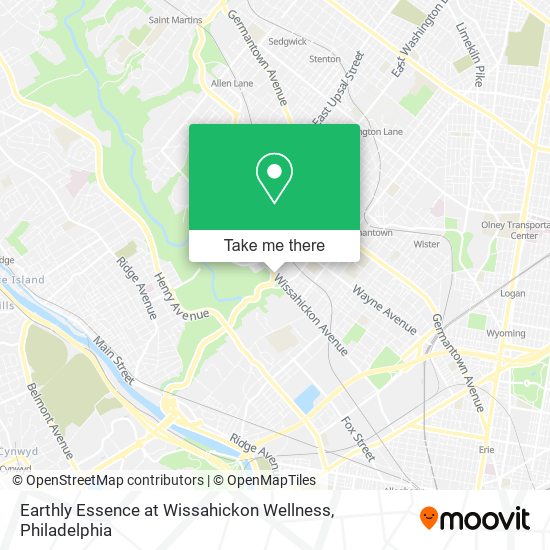 Earthly Essence at Wissahickon Wellness map