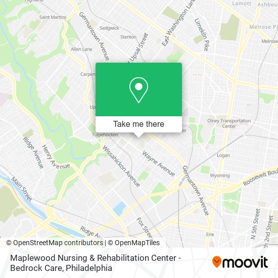 Maplewood Nursing & Rehabilitation Center - Bedrock Care map