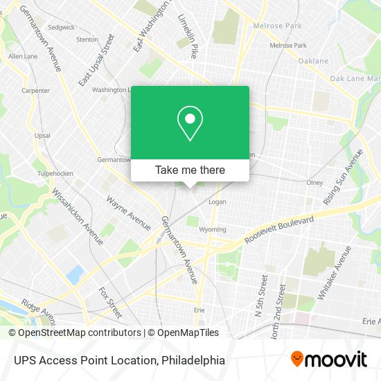 UPS Access Point Location map