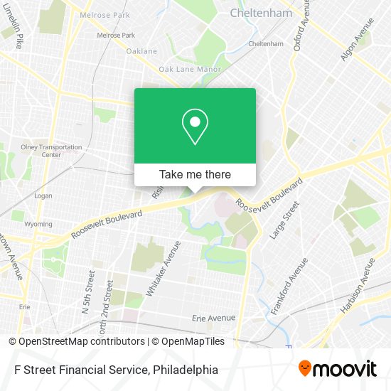 F Street Financial Service map