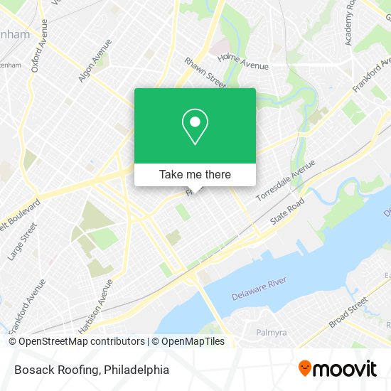 Bosack Roofing map