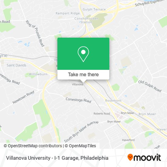 Mapa de Villanova University - I-1 Garage
