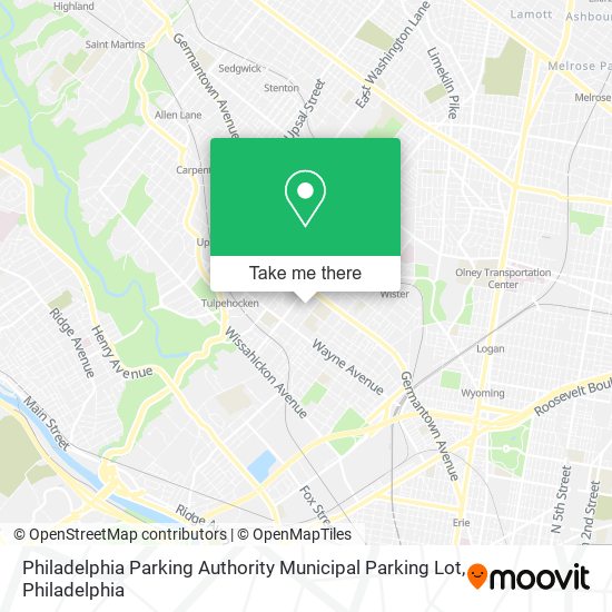 Philadelphia Parking Authority Municipal Parking Lot map