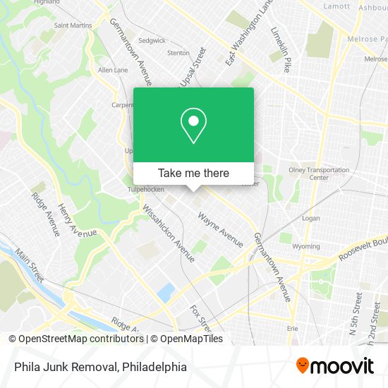 Mapa de Phila Junk Removal