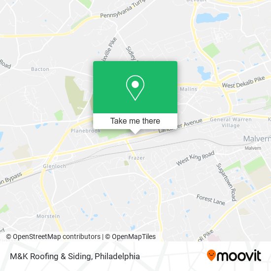 Mapa de M&K Roofing & Siding