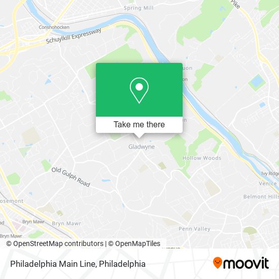 Philadelphia Main Line map