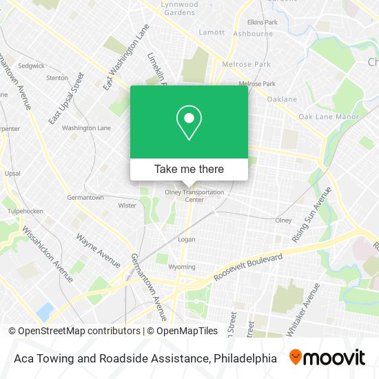 Aca Towing and Roadside Assistance map