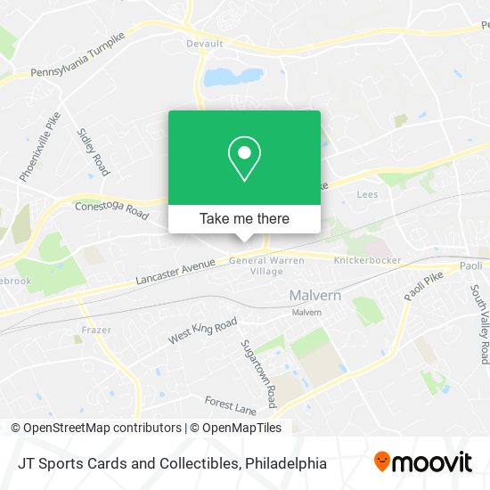 JT Sports Cards and Collectibles map