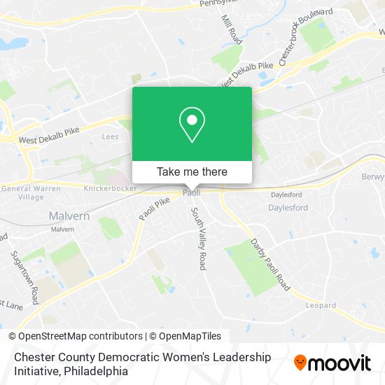 Mapa de Chester County Democratic Women's Leadership Initiative