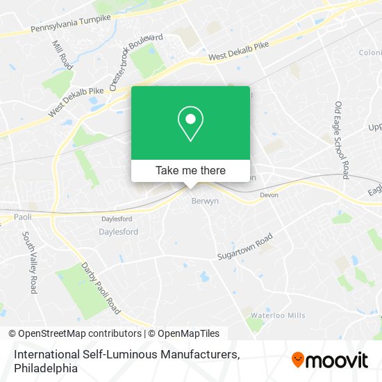 International Self-Luminous Manufacturers map
