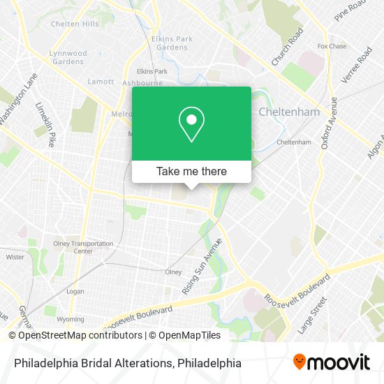 Philadelphia Bridal Alterations map