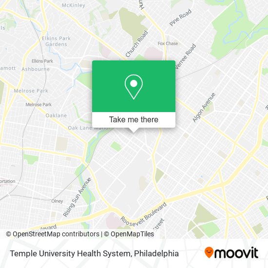 Mapa de Temple University Health System