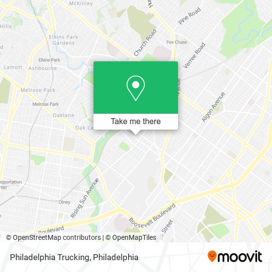 Mapa de Philadelphia Trucking