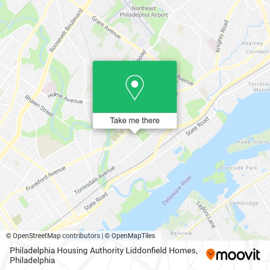 Philadelphia Housing Authority Liddonfield Homes map