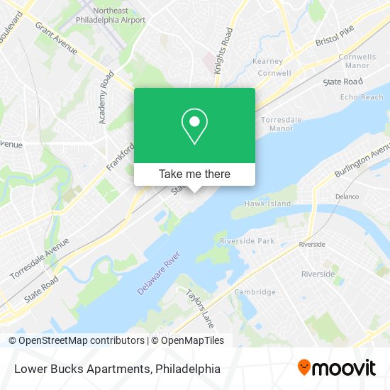 Lower Bucks Apartments map