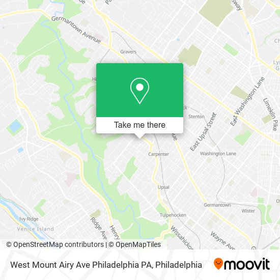 West Mount Airy Ave Philadelphia PA map