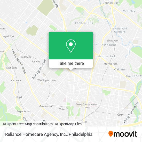 Reliance Homecare Agency, Inc. map