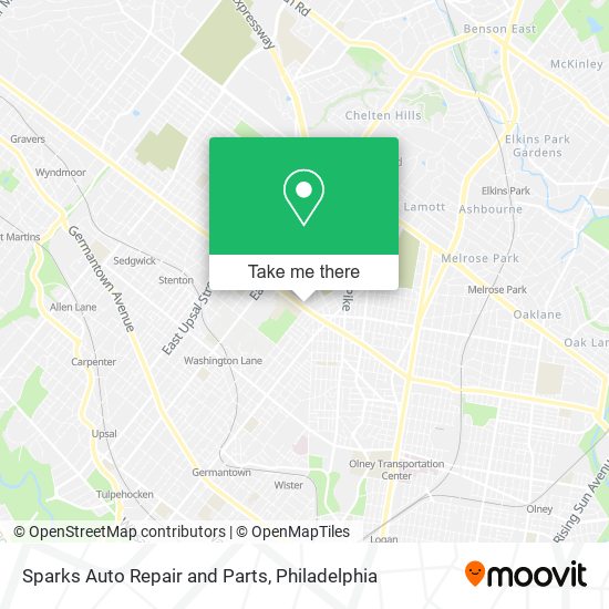 Mapa de Sparks Auto Repair and Parts