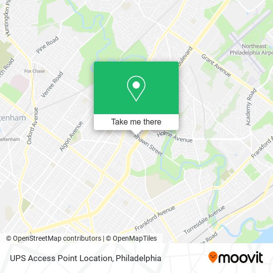 UPS Access Point Location map