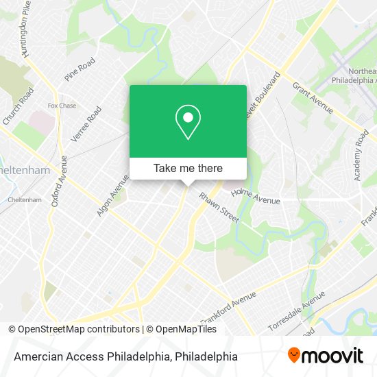 Amercian Access Philadelphia map