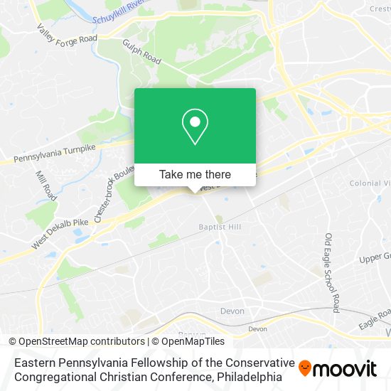 Eastern Pennsylvania Fellowship of the Conservative Congregational Christian Conference map