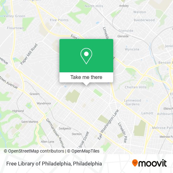 Free Library of Philadelphia map