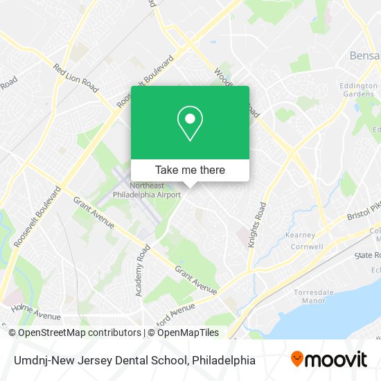 Umdnj-New Jersey Dental School map