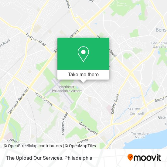 The Upload Our Services map
