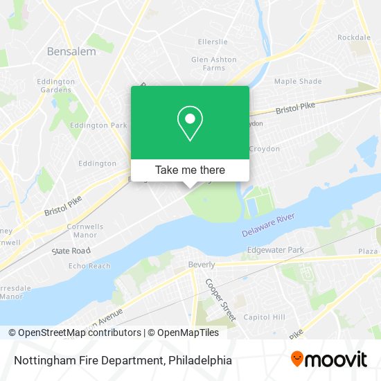 Mapa de Nottingham Fire Department