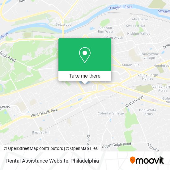 Mapa de Rental Assistance Website