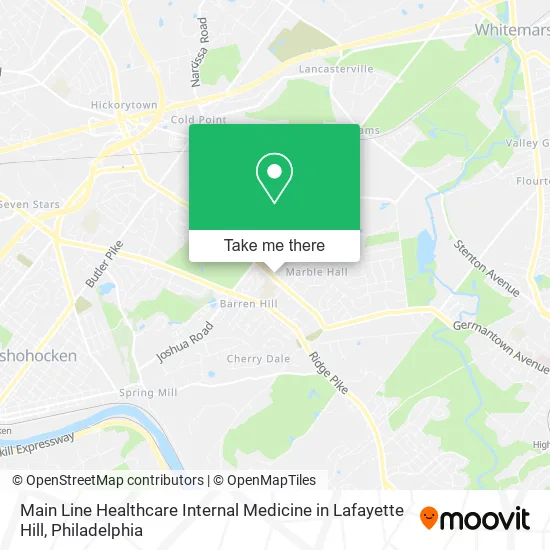 Mapa de Main Line Healthcare Internal Medicine in Lafayette Hill