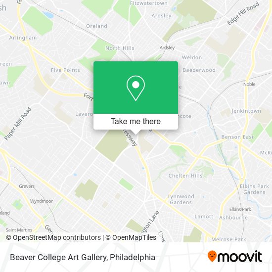 Beaver College Art Gallery map