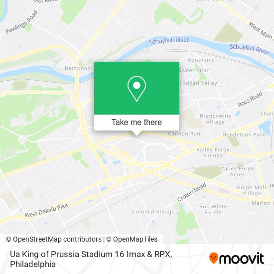 Mapa de Ua King of Prussia Stadium 16 Imax & RPX