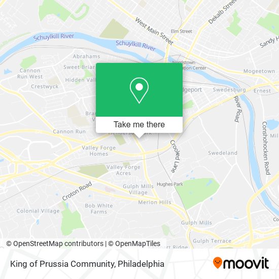 King of Prussia Community map