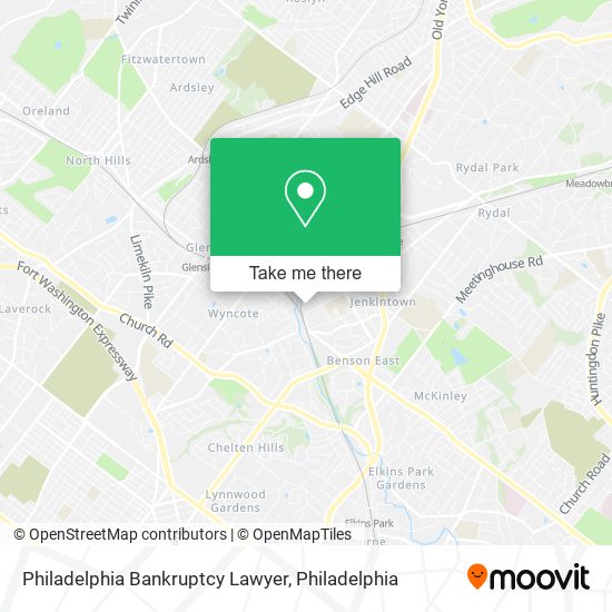 Mapa de Philadelphia Bankruptcy Lawyer