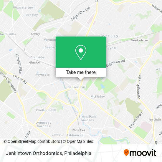 Jenkintown Orthodontics map