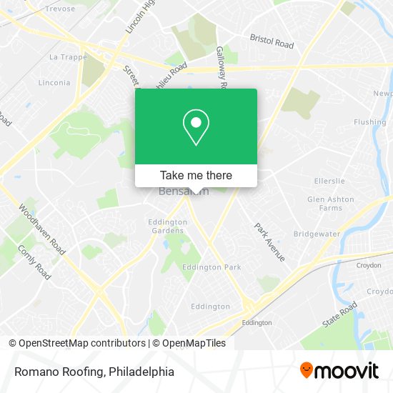Romano Roofing map