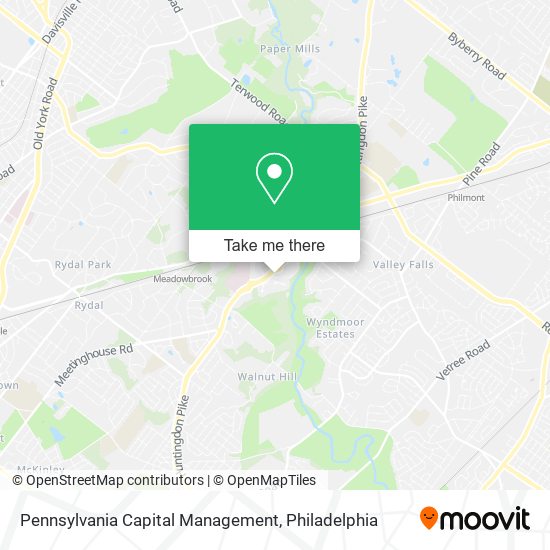 Mapa de Pennsylvania Capital Management