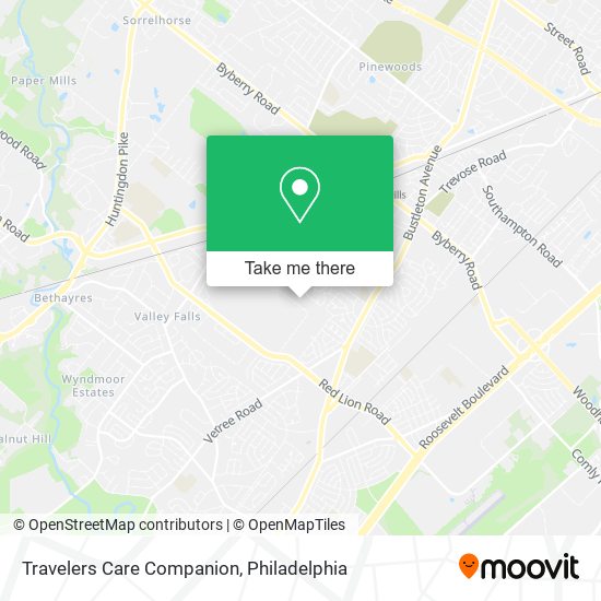 Travelers Care Companion map