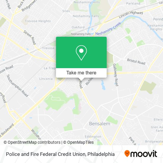 Mapa de Police and Fire Federal Credit Union