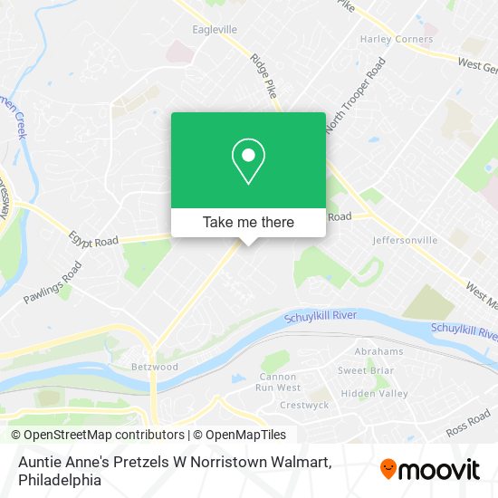 Mapa de Auntie Anne's Pretzels W Norristown Walmart