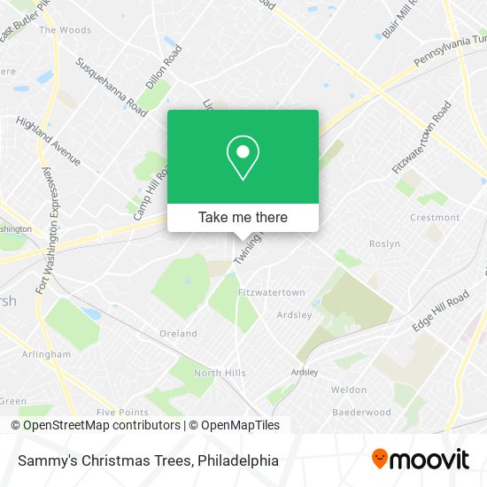 Sammy's Christmas Trees map