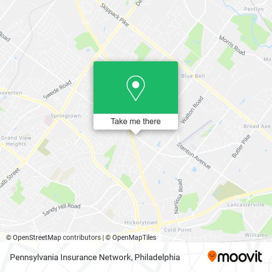 Mapa de Pennsylvania Insurance Network