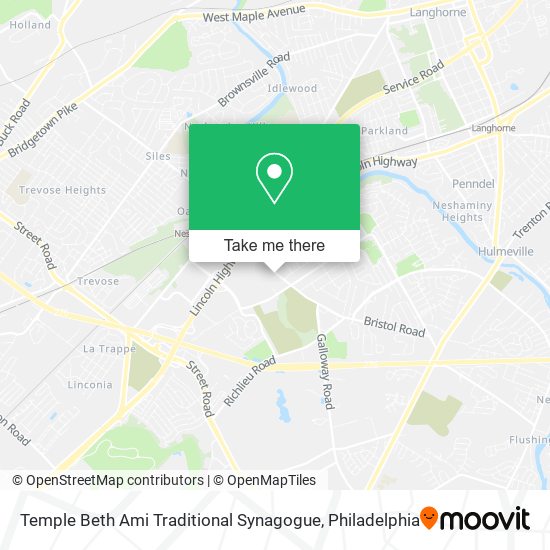 Temple Beth Ami Traditional Synagogue map