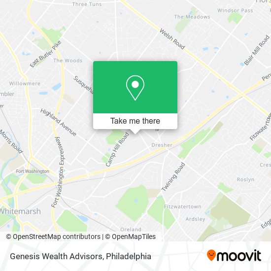 Mapa de Genesis Wealth Advisors